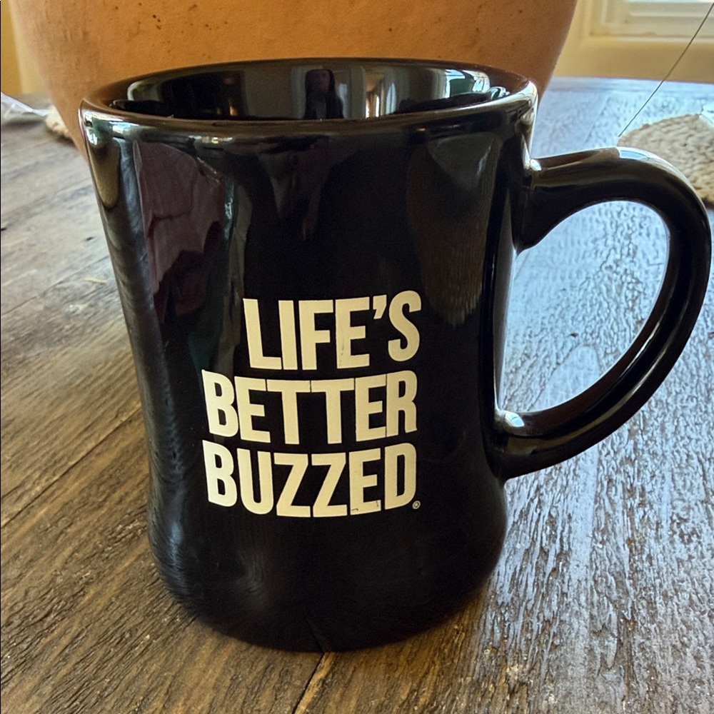 “Life’s Better Buzzed” Better Buzz Black Thick Coffee Mug